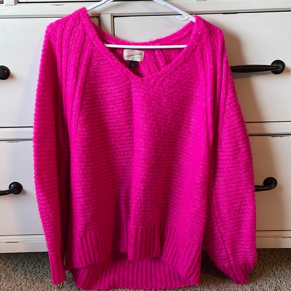 Bright pink sweater